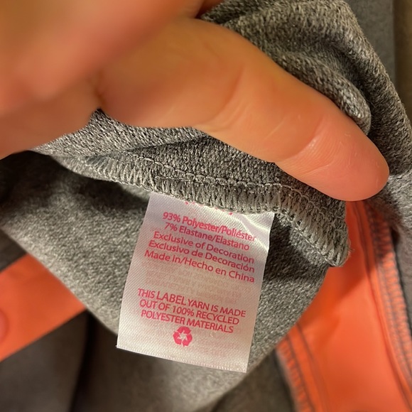 NEW Gray and Peach Hoodie w/peach color snaps that open on sides “Babe!” - Picture 5 of 6